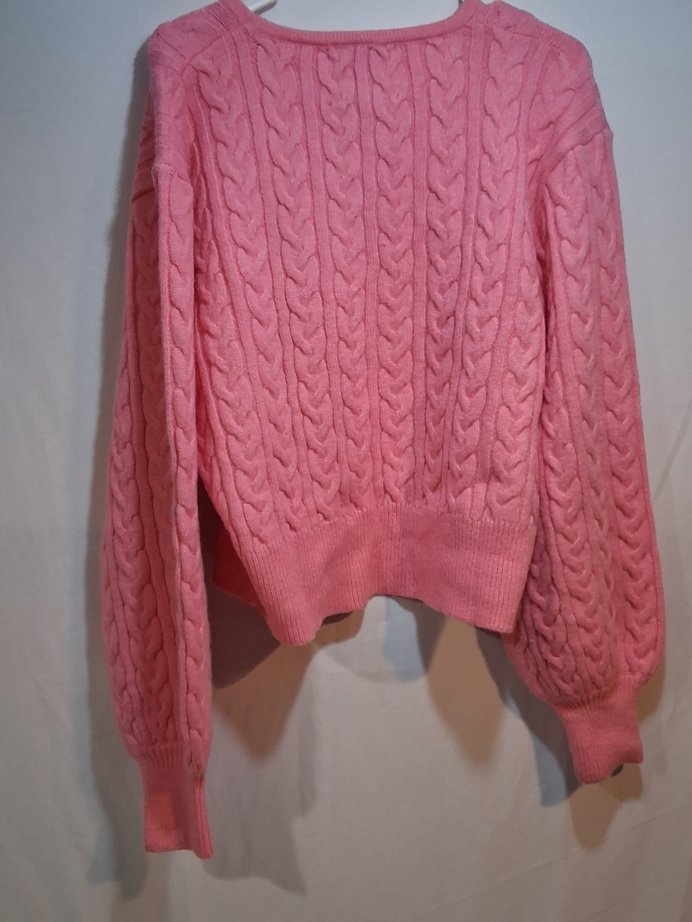 Alexia Admor Pink Cable‑Knit Crewneck Sweater - Picture 2 of 3